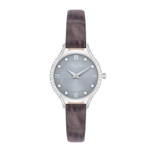 Tresor 1934 Womens Trilani Watches Female Genuine leather Watch 26,0 mm – Silver Stainless Steel (archived) – One Size