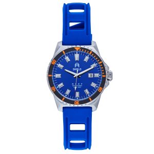 Shield Mens Reef Strap Watch w/Date – Blue Stainless Steel – One Size
