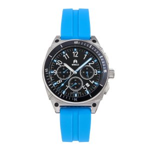 Shield Mens Sonar Chronograph Strap Watch w/Date – Sky Blue Stainless Steel – One Size