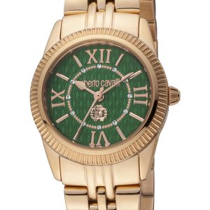 Roberto Cavalli RC5L035M0075 Womens Quartz Dark Green Stainless Steel 5 ATM 28 mm Watch – One Size