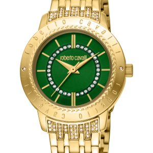 Roberto Cavalli RC5L030M0065 Womens Quartz Dark Green Stainless Steel 5 ATM 32 mm Watch – One Size