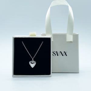 SVNX Womens Small Middle Locket Necklace in Silver – One Dimension