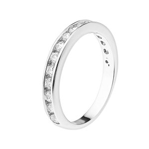Diadema Womens – Ring – Love Jewelry Collection Silver Sterling – Size Q 1/2