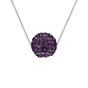 Diadema Womens – Necklace – Crystal – Love Jewelry Collection – Burgundy – One Size