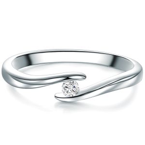 Tresor 1934 Womens Trilani Feminine Sterling Silver Ring – Dimension I