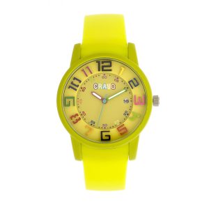 Crayo Festival Unisex Watch w/ Date – Yellow Stainless Steel – One Size