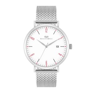 Rhodenwald & Söhne Mens Male Chrome steel Watch 42 mm – Silver Stainless Metal (archived) – One Dimension