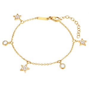 Eastside Womens Feminine Chrome steel Bracelet – Gold – One Dimension