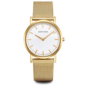 Eastside Womens Feminine Quartz Yellow Gold Stainless Metal Watch Steel Composite – One Measurement