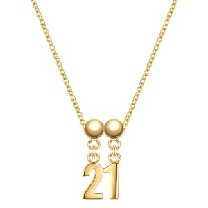 Glanzstücke München Womens Female Sterling Silver Set (Necklace + 2 Charms) – Gold – One Size