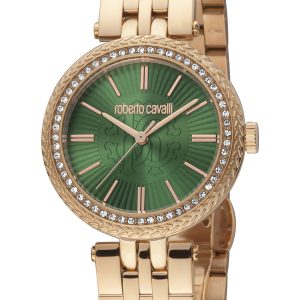 Roberto Cavalli RC5L031M0075 Womens Quartz Stainless Metal Darkish Inexperienced 5 ATM 30 mm Watch – One Measurement