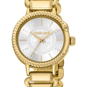 Roberto Cavalli RC5L020M0055 Womens Quartz Stainless Steel Silver 5 ATM 30 mm Watch – Gold – One Size