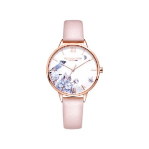 Victoria Hyde London Womens Watch Green Park Flower, pink white Stainless Steel – One Size