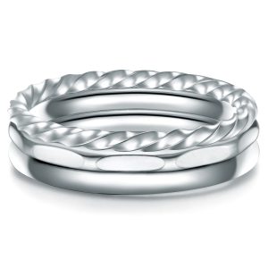 Eastside Womens Female Stainless steel Ring – Silver Stainless Steel (archived) – Size R