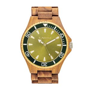 Earth Wood Unisex Centurion Bracelet Watch – Green – One Size
