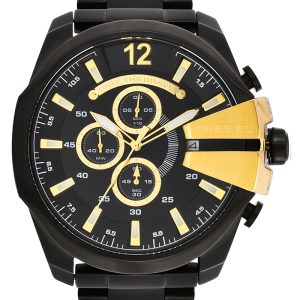 Diesel Mega Chief Mens Black Watch DZ4338 Stainless Steel – One Size