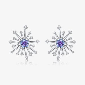 Fei Liu Carpe Diem Silver Crystal Sparkler Stud Earrings CAR-925R-203-SWCZ