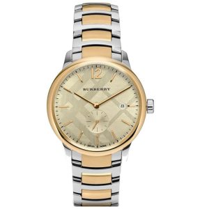 Burberry Mens BU10011 Watch – Silver & Gold Stainless Steel – One Size
