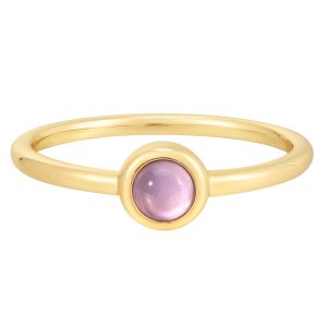 Glanzstücke München Womens Female Sterling Silver Ring – Gold – Size I
