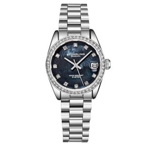 Stührling Womens Lineage 3936 Quartz 31mm Fashion – Silver – One Size