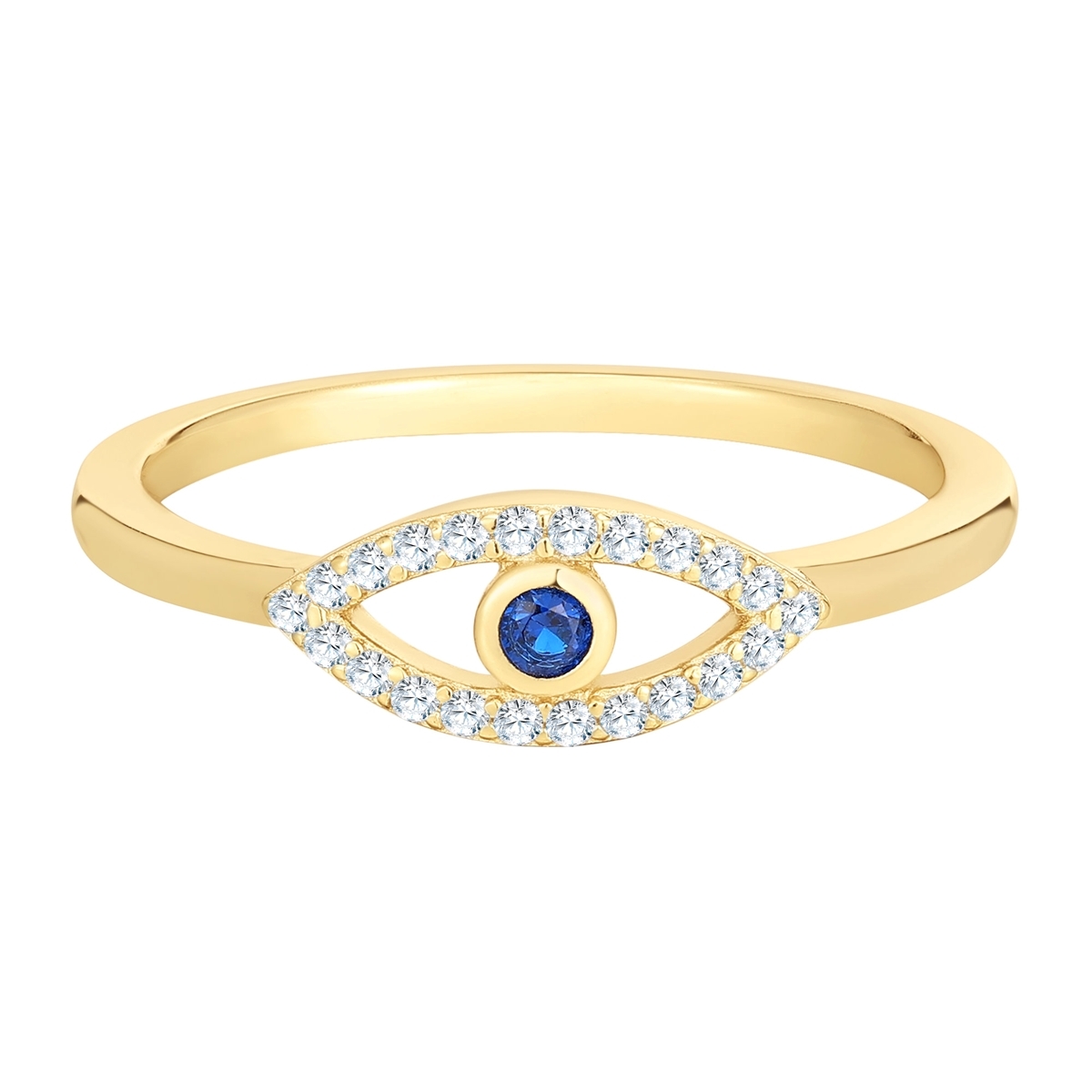 Glanzstücke München Womens Feminine Sterling Silver Ring - Gold - Measurement P
