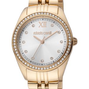 Roberto Cavalli Womens RC5L036M0075 Women Quartz Silver Stainless Steel 5 ATM 31 mm – Silver & Gold – One Size