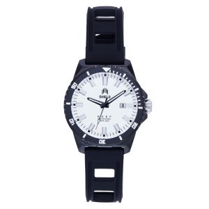 Shield Mens Reef Strap Watch w/Date – Black Stainless Steel – One Size