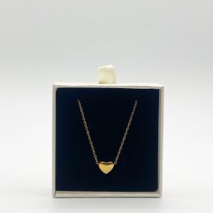 SVNX Womens Small Heart Necklace in Gold – One Size