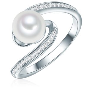 Valero Pearls Womens Female Sterling Silver Ring – Size M
