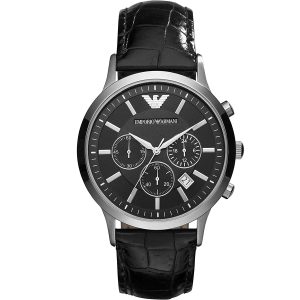 Emporio Armani Mens Horloge AR2447 Black Stainless Steel (archived) – One Size