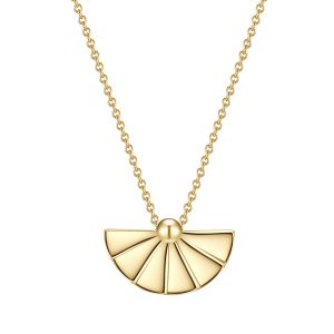 Glanzstücke München Womens Feminine Sterling Silver Necklace – Gold – One Dimension