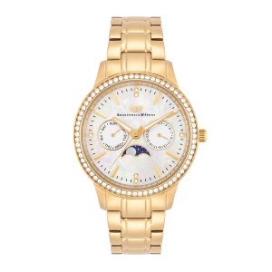 Rhodenwald & Söhne Womens Feminine Chrome steel Watch 38,0 mm – Gold Stainless Metal (archived) – One Measurement