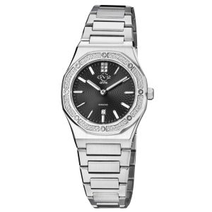 Gv2 Palmanova 12707 WoMens Swiss Quartz Stainless Metal Diamond Watch – Silver – One Measurement