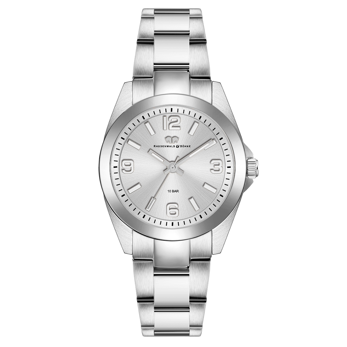 Rhodenwald & Söhne Womens Female Stainless steel Watch 37,5 mm - Silver Stainless Steel (archived) - One Size