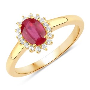 Rafaela Donata Womens Khushi Feminine Sterling Silver Ring – Gold – Measurement N