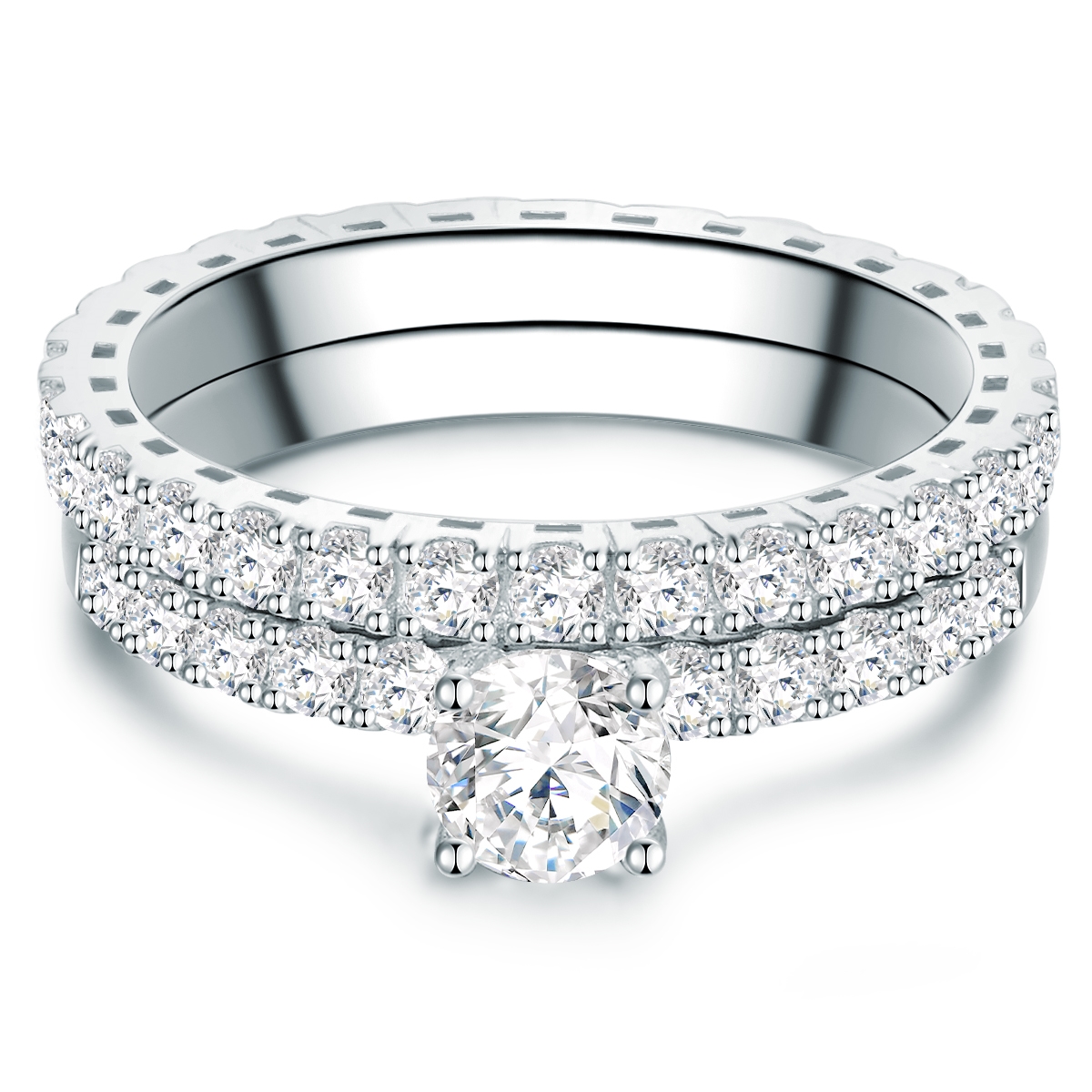 Tresor 1934 Womens Trilani Feminine Sterling Silver Ring - Dimension R