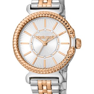 Roberto Cavalli Womens RC5L061M0095 Women Quartz Stainless Steel Silver 5 ATM 30 mm – Silver & Gold – One Size