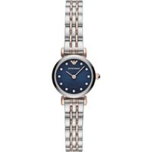 Armani Womens Ladies AR11222 Watch – Silver & Rose Gold Stainless Steel – One Size