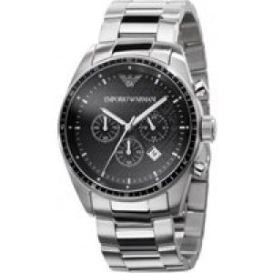 Emporio Armani Mens’ Chronograph Watch AR0585 – Silver Metal – One Size