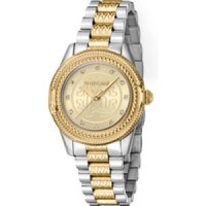 Roberto Cavalli Womens RC5L063M0085 Women Quartz Champagne Stainless Steel 5 ATM 32 mm – Silver & Gold – One Size