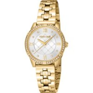 Roberto Cavalli RC5L032M0055 Womens Quartz Silver Stainless Steel 5 ATM 30 mm Watch – Gold – One Size