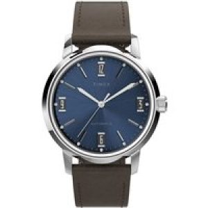 Timex Marlin Automatic Mens Brown Watch TW2V44500 Leather (archived) – One Size