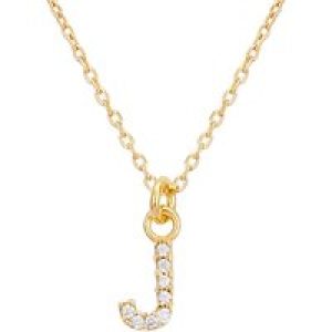 Argento Recycled Gold Letter Crystal Necklace – Letter J