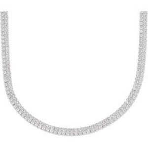 Argento Silver Double Tennis Necklace – 40cm