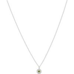 Argento Silver August Birthstone Halo Necklace – Silver