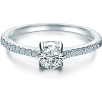 Tresor 1934 Womens Trilani Feminine Sterling Silver Ring - Dimension N - Image 2