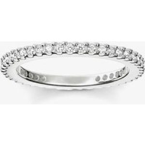 THOMAS SABO Silver Small Clear Cubic Zirconia Narrow Eternity Ring TR1980-051-14