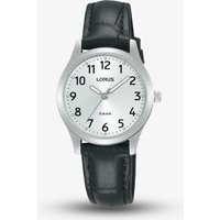 Lorus Black Leather Strap White Watch RRX19JX9 - Image 2