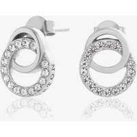 Olivia Burton Classic Interlink Silver Drop Stud Earrings OBJCOE220 - Image 2