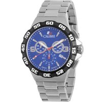 Calibre Mens Lancer Swiss Made Movement Watch Silver Stainless Steel Blue L3 Dial - One Size - Image 2
